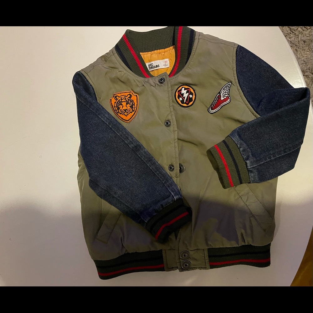 epic Thread from Macy’s green and jean boys 3t Jacket